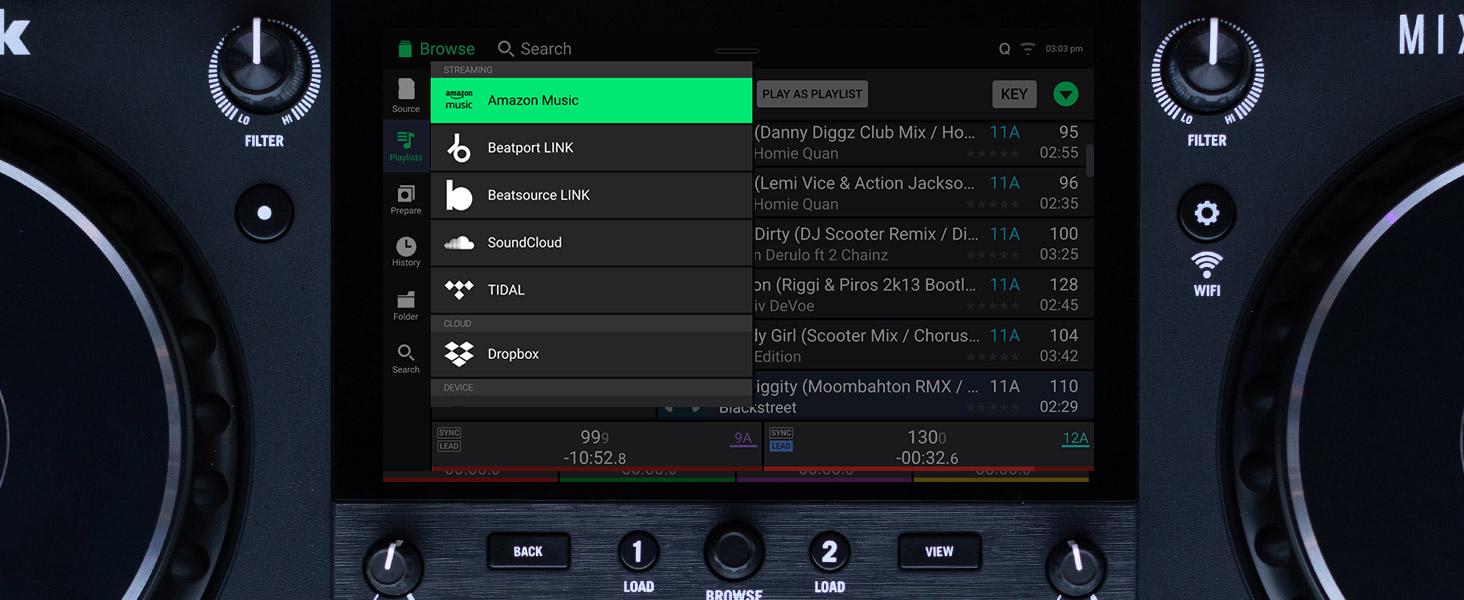 Mixstream Pro + Controlador de Streaming DJ con Amazon Music