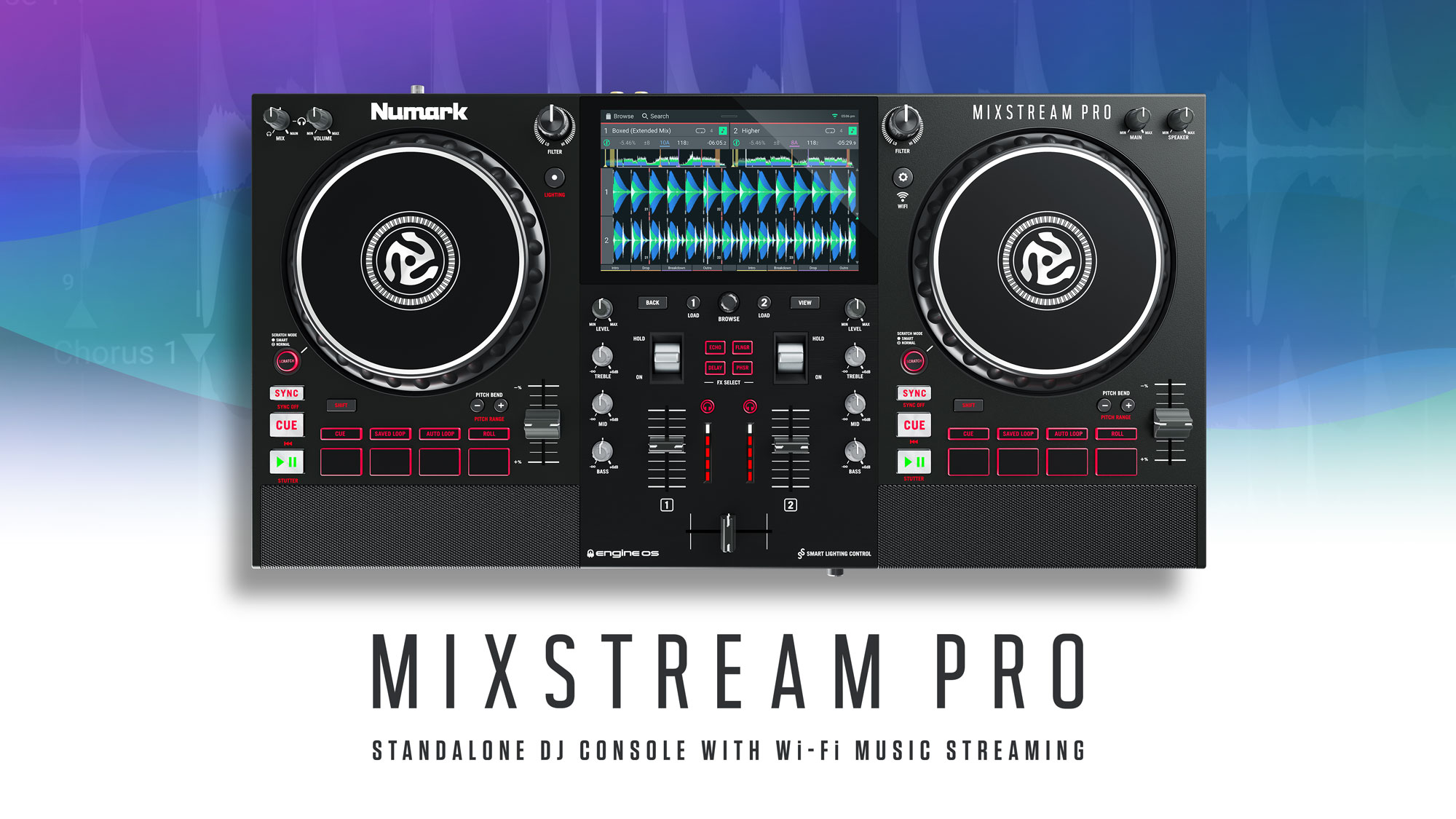 低価セール即決◆新品◆送料無料Numark Mixstream Pro スピーカー内蔵 Wi-Fiストリーミング対応 スタンドアローン DJコンソール DJコントローラー