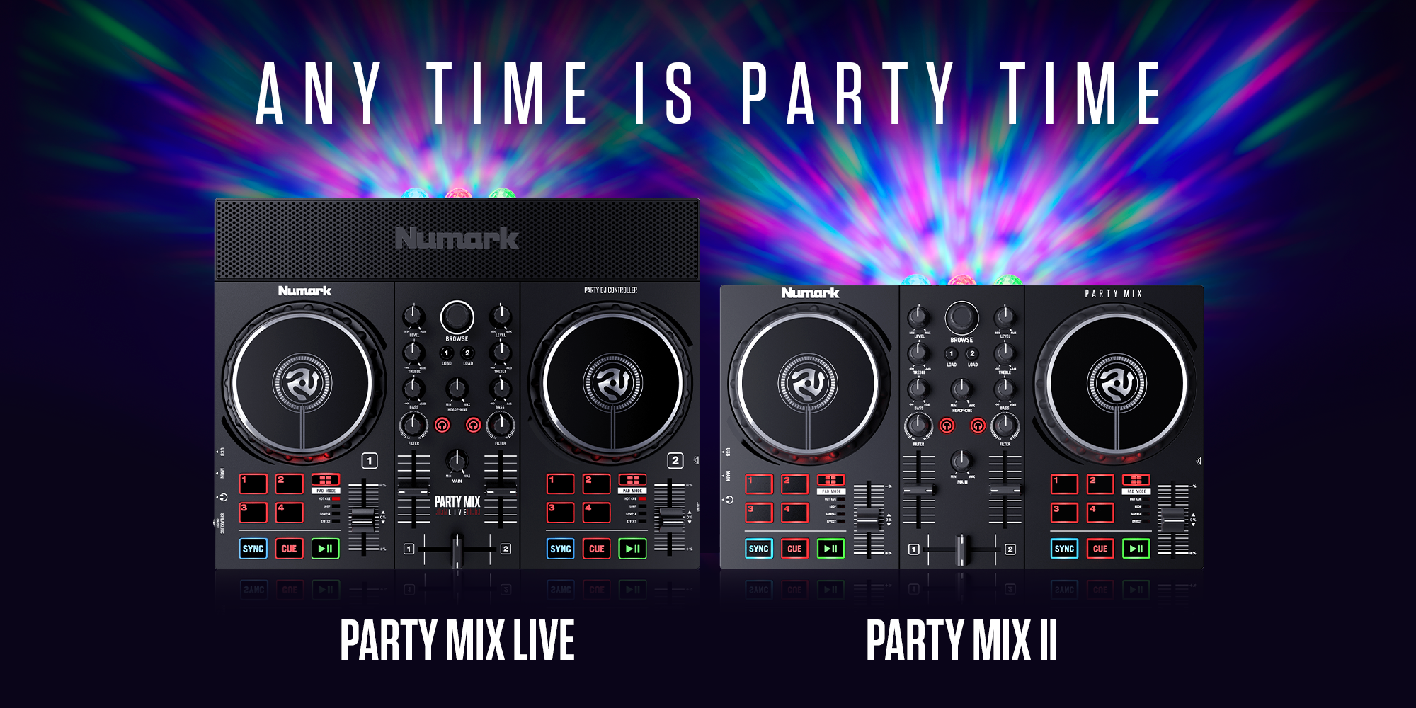 Party Mix DJ Controllers with Built-In Light Show | Numark
