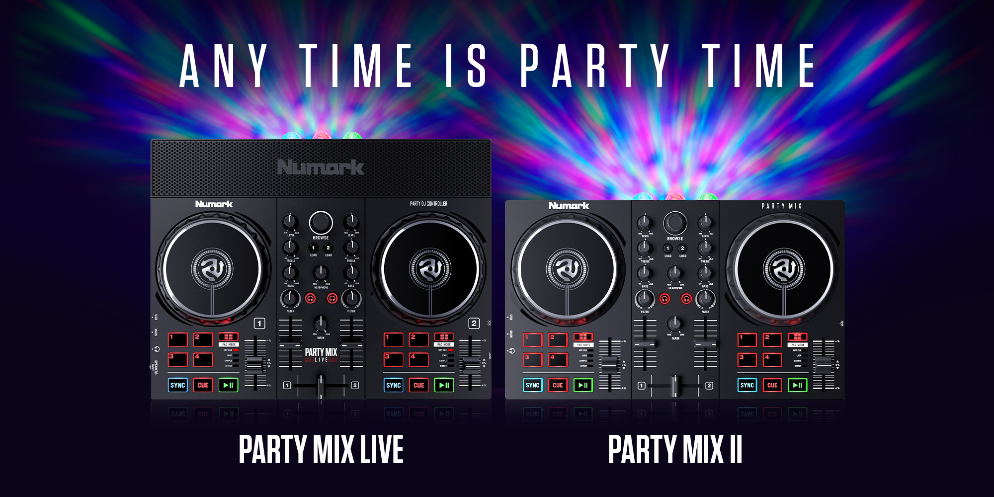 Numark Party Mix Live DJ Controller with Built-in Light Show & Speakers