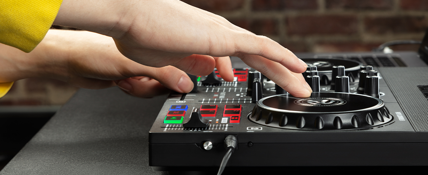 Numark Party Mix Live DJ Controller with Built-in Light Show & Speakers