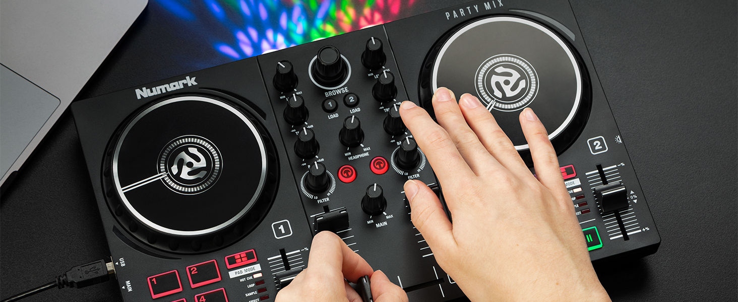 numark party mix dj controller traktor map