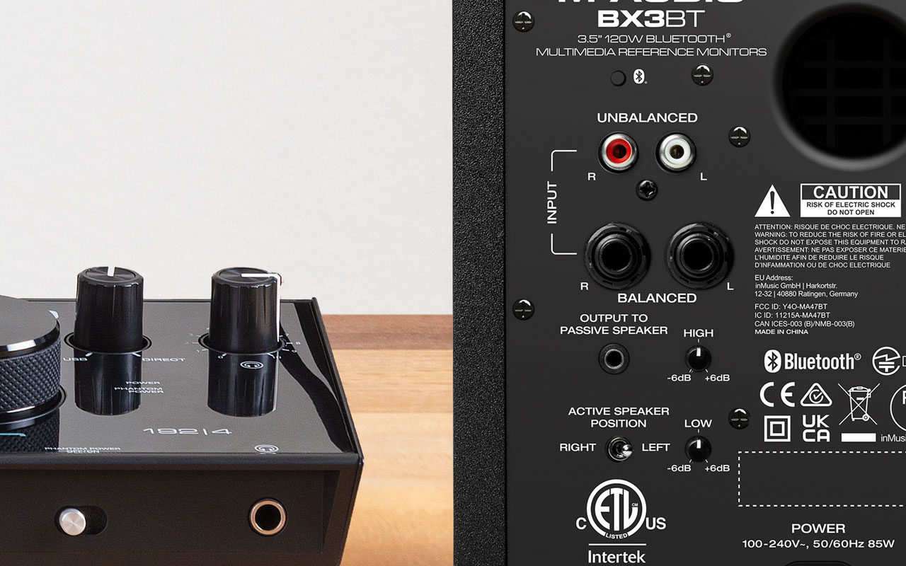 M-Audio BX3BT Studio Monitors controll section