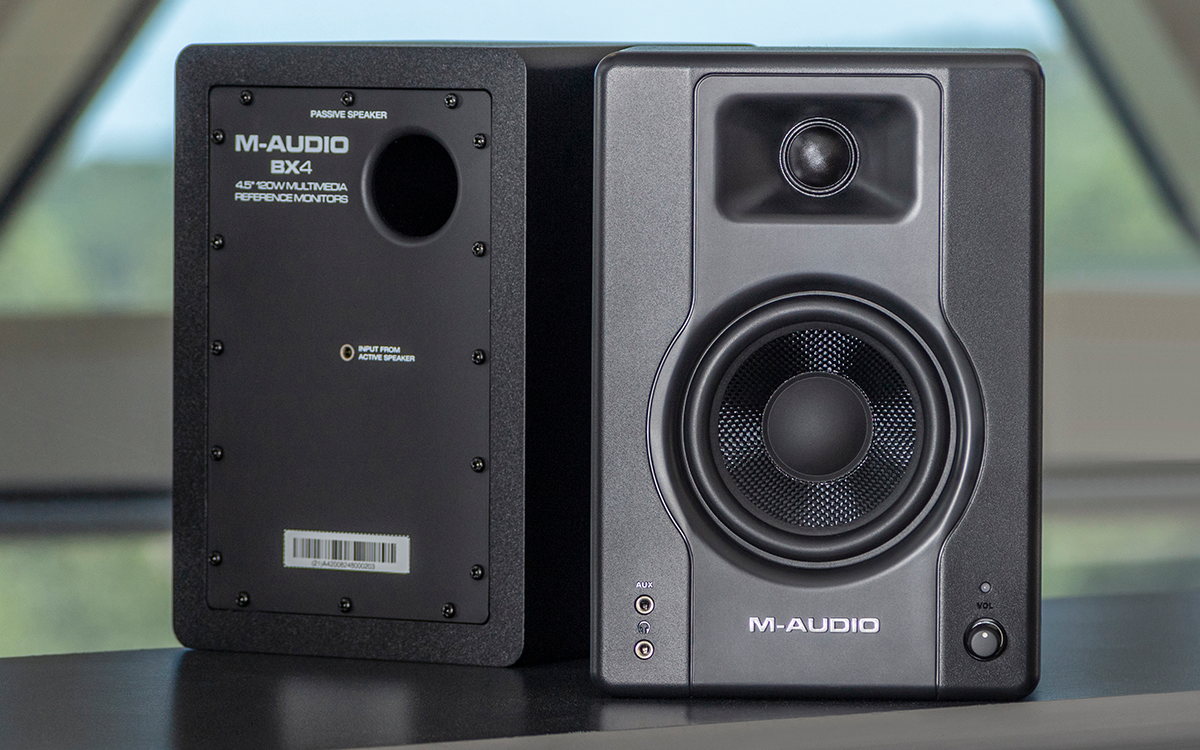 M-Audio BX4 y AIR 192|Monitores de estudio de 4-120 vatios/altavoces de  computadora de escritorio e interfaz de audio USB para juegos, transmisión  en