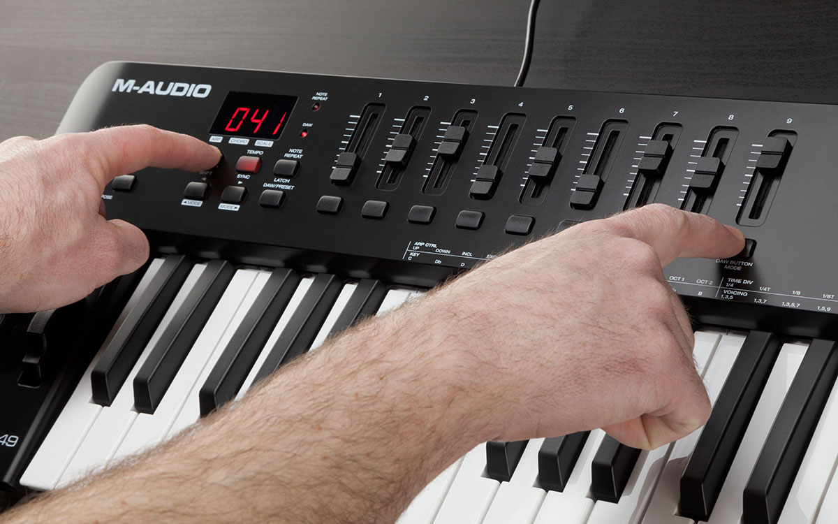 M-Audio Oxygen 49 MKV is a MIDI keyboard controller DAWs and plug-ins